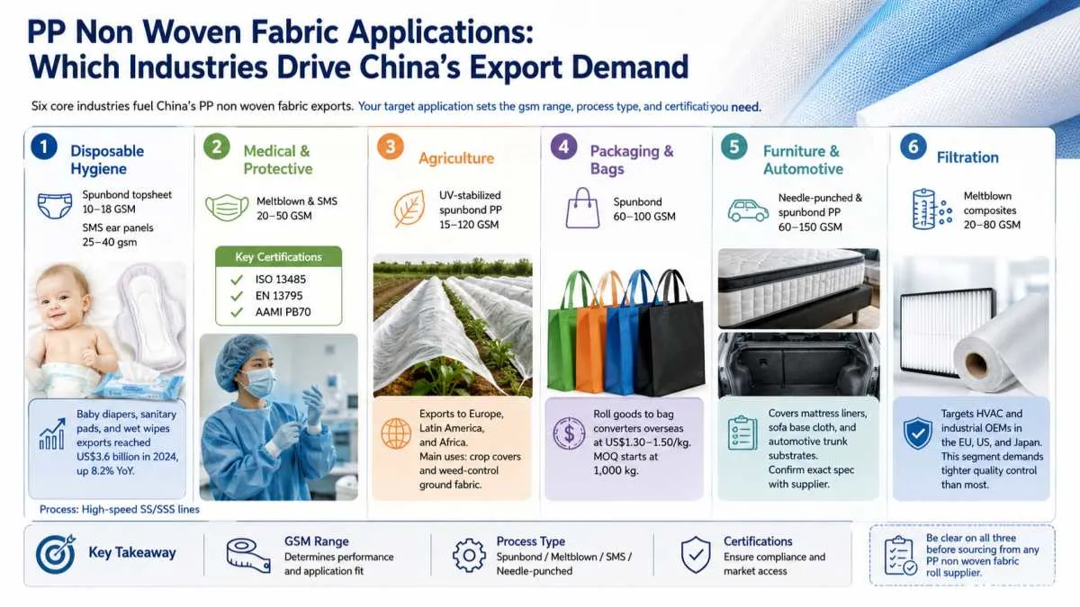 PP Non Woven Fabric Applications